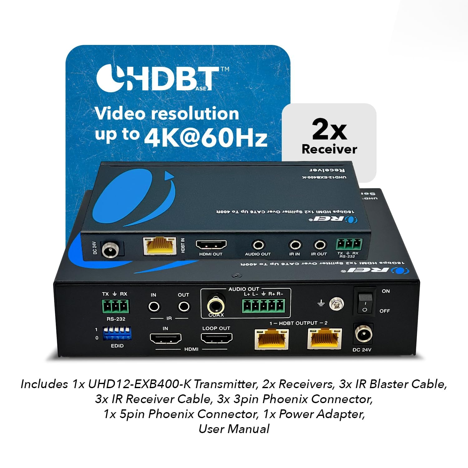 Amazon.com: OREI 4K 1x2 HDMI Extender Splitter HDBaseT Over Single